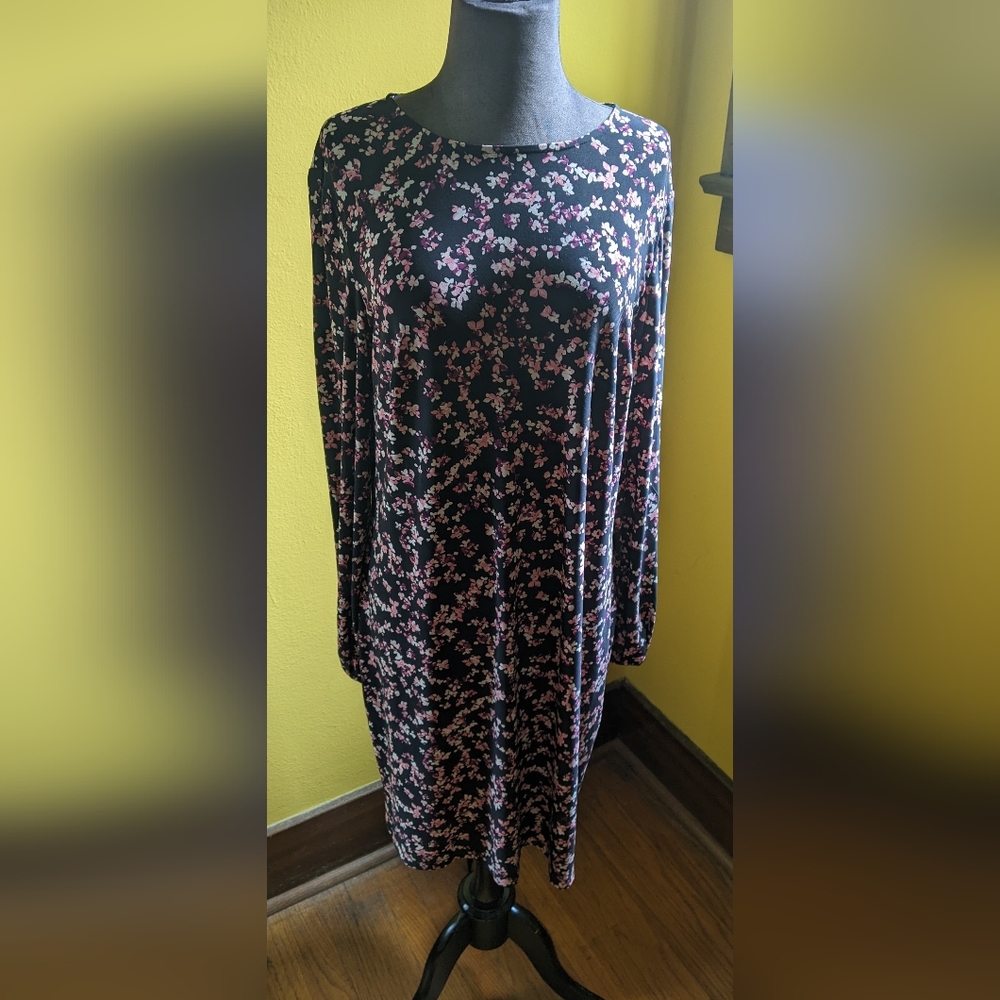 Floral Dress with Long Sleeves